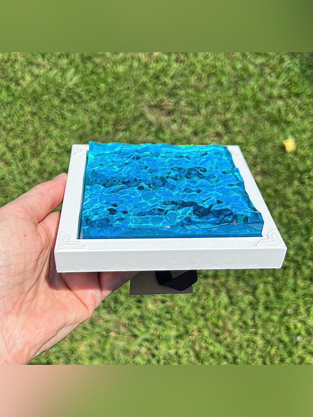 Blue Iridescent Aqua Art - Picture 7 of 9